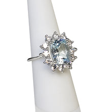 Load image into Gallery viewer, A sterling silver tribute to the Aquamarine Cocktail Ring! March Birthstone