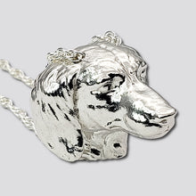 Load image into Gallery viewer, A sterling silver tribute to the  Long-Haired Dachshund