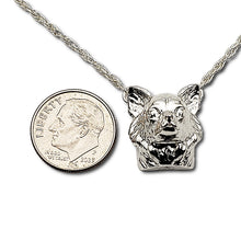 Load image into Gallery viewer, A sterling silver tribute to the Long-Haired Chihuahua