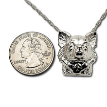 Load image into Gallery viewer, A sterling silver tribute to the Long-Haired Chihuahua