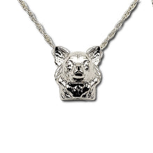 Load image into Gallery viewer, A sterling silver tribute to the Long-Haired Chihuahua