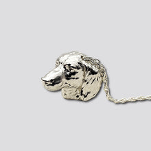 Load image into Gallery viewer, A sterling silver tribute to the  Long-Haired Dachshund