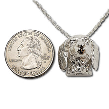 Load image into Gallery viewer, A sterling silver tribute to the  Long-Haired Dachshund