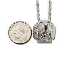Load image into Gallery viewer, A sterling silver tribute to the  Long-Haired Dachshund