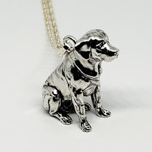 Load image into Gallery viewer, A sterling silver tribute to the Sitting Labrador Retriever!