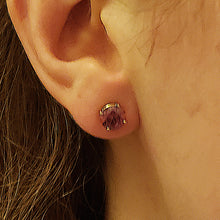 Load image into Gallery viewer, Deep Pink Zircon Stud Earrings, 3.14ct Total Weight,