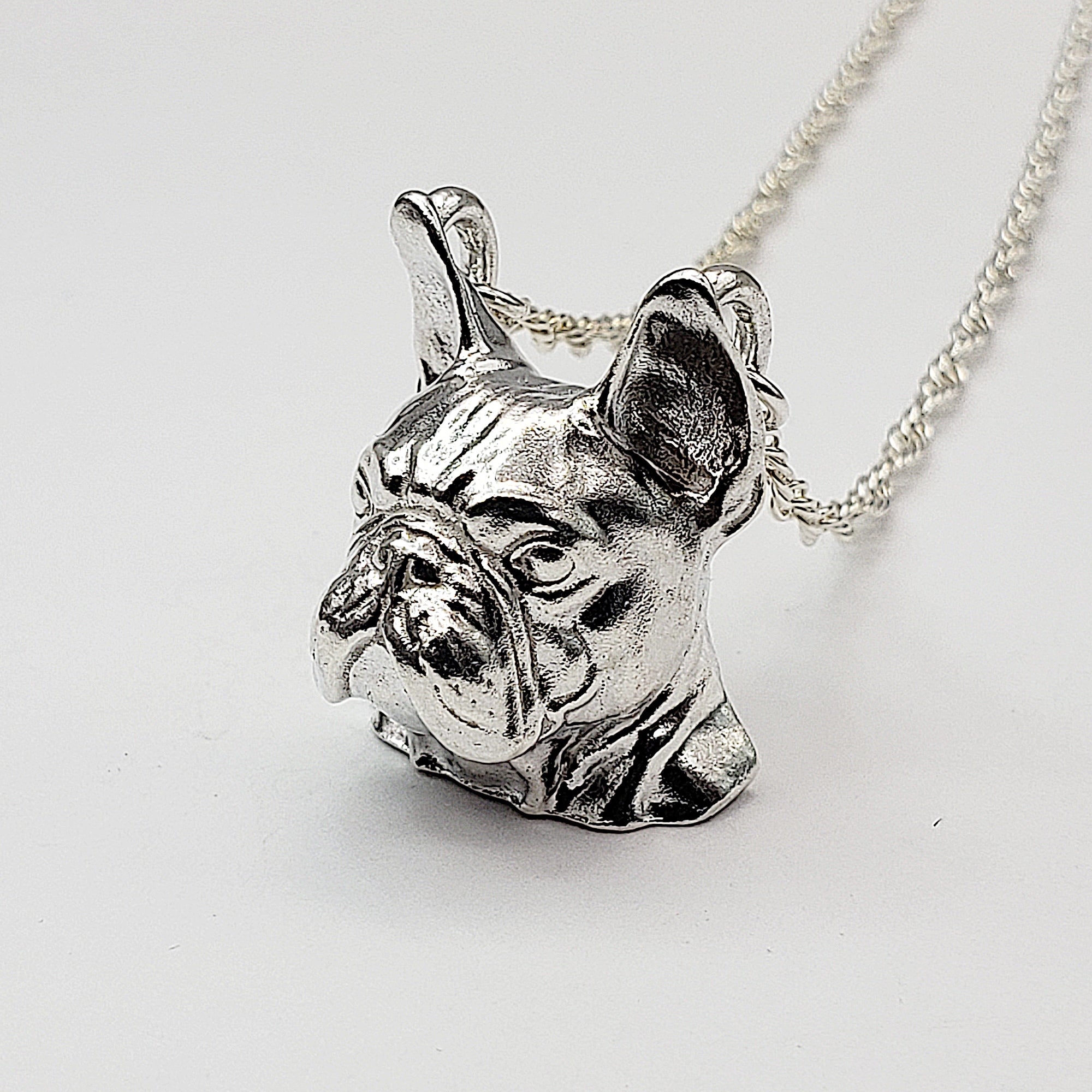 A sterling silver tribute to the French Bulldog!