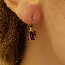 Load image into Gallery viewer, Rhodolite Garnet Drop Earrings