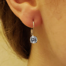 Load image into Gallery viewer, White Zircon Drop Earrings