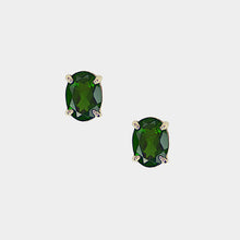 Load image into Gallery viewer, Chrome Diopside Stud Earrings