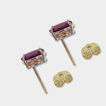 Load image into Gallery viewer, Grape Garnet Stud Earrings