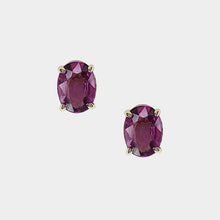 Load image into Gallery viewer, Grape Garnet Stud Earrings