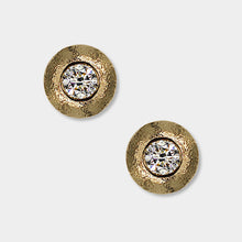 Load image into Gallery viewer, Diamond Stud Earrings ,14k Yellow Gold, Brilliant Cut, Diamond is April's Birthstone