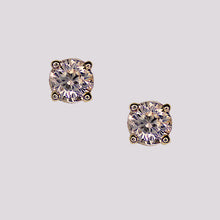 Load image into Gallery viewer, Pink Zircon Stud Earrings