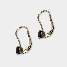 Load image into Gallery viewer, Red Spinel Drop Earrings, Brilliant Cut, 14k Yellow Gold, Spinel is August's Birthstone