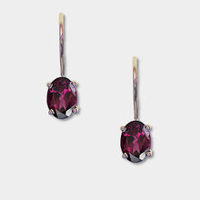 Load image into Gallery viewer, Rhodolite Garnet Drop Earrings