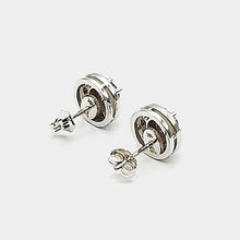 Load image into Gallery viewer, Sapphire & Diamond Halo Earrings