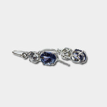 Load image into Gallery viewer, Tanzanite & Zircon Drop Earrings