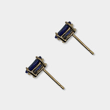 Load image into Gallery viewer, Tanzanite Stud Earrings, 14k Yellow Gold, Oval Cut, Tanzanite is December's Birthstone