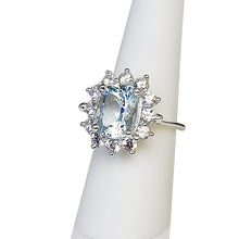 Load image into Gallery viewer, A sterling silver tribute to the Aquamarine Cocktail Ring! March Birthstone
