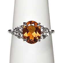 Load image into Gallery viewer, A sterling silver tribute to the Classic Seven Stone Ring! Citrine, Oval Cut, 1.44 carat, November Birthstone
