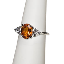 Load image into Gallery viewer, A sterling silver tribute to the Classic Seven Stone Ring! Citrine, Oval Cut, 1.44 carat, November Birthstone
