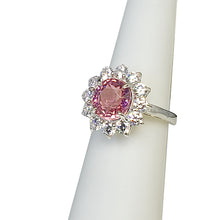 Load image into Gallery viewer, A sterling silver tribute to the Pink Tourmaline Cocktail Ring! October Birthstone
