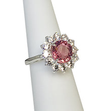 Load image into Gallery viewer, A sterling silver tribute to the Pink Tourmaline Cocktail Ring! October Birthstone
