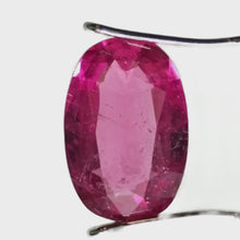 Load and play video in Gallery viewer, Rubellite Tourmaline, 3.42ct Rectangular Cushion Cut
