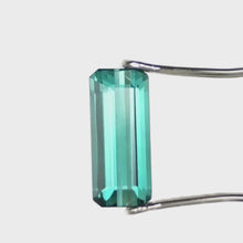 Load and play video in Gallery viewer, Teal Tourmaline, 1.18ct Rectangular Step Cut
