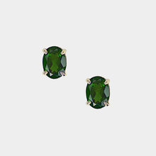Load image into Gallery viewer, Chrome Diopside Stud Earrings
