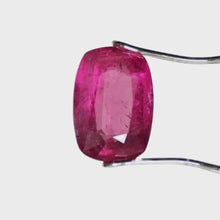 Load and play video in Gallery viewer, Rubellite Tourmaline, 3.50ct Rectangular Cushion Cut
