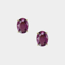 Load image into Gallery viewer, Grape Garnet Stud Earrings
