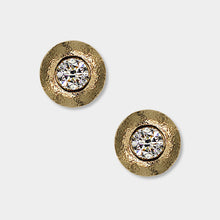 Load image into Gallery viewer, Diamond Stud Earrings ,14k Yellow Gold, Brilliant Cut, Diamond is April&#39;s Birthstone
