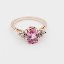 Load image into Gallery viewer, Pink Spinel &amp; Diamond Ring, Rose Gold
