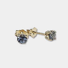 Load image into Gallery viewer, Blue Sapphire Stud Earrings
