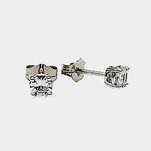 Load image into Gallery viewer, White Sapphire Stud Earrings, White Gold
