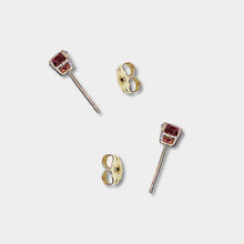 Load image into Gallery viewer, Rubellite Tourmaline Stud Earrings
