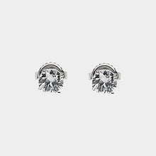 Load image into Gallery viewer, White Zircon Stud Earrings, 14k White Gold, 2.15ct Total Weight
